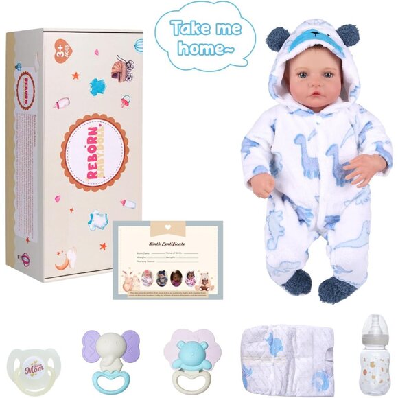 🆕20Inch Cute Soft Vinyl Realistic Baby Doll Elijah Boy Real Life Baby Dolls - Picture 5 of 7